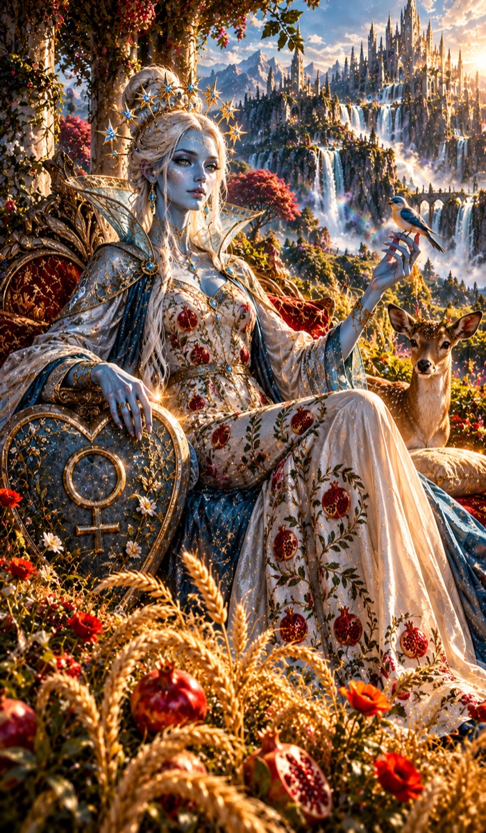 The Empress tarot card (Gayja) from the Eutheum deck